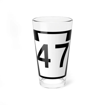 PA-47 (Pennsylvania) (Road Sign) Pint Glass 16oz 16oz - Go Mug Yourself