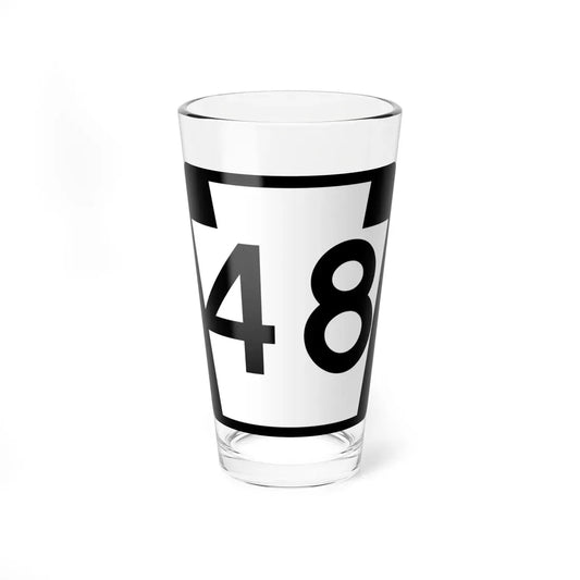 PA-48 (Pennsylvania) (Road Sign) Pint Glass 16oz 16oz - Go Mug Yourself