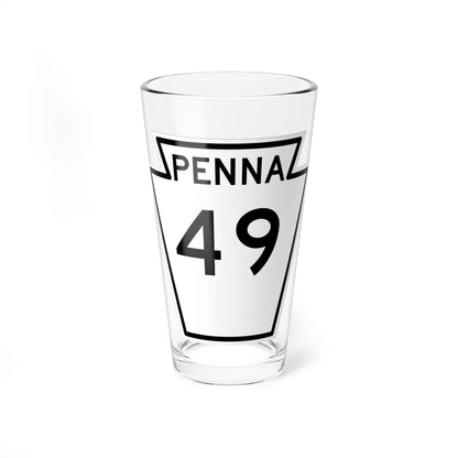 PA-49 1948 (Pennsylvania) (Road Sign) Pint Glass 16oz 16oz - Go Mug Yourself