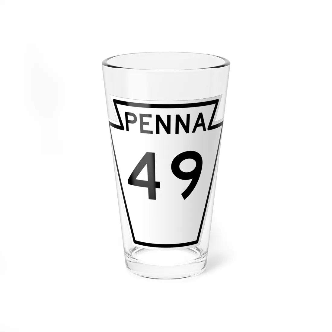 PA-49 1948 (Pennsylvania) (Road Sign) Pint Glass 16oz - Go Mug Yourself