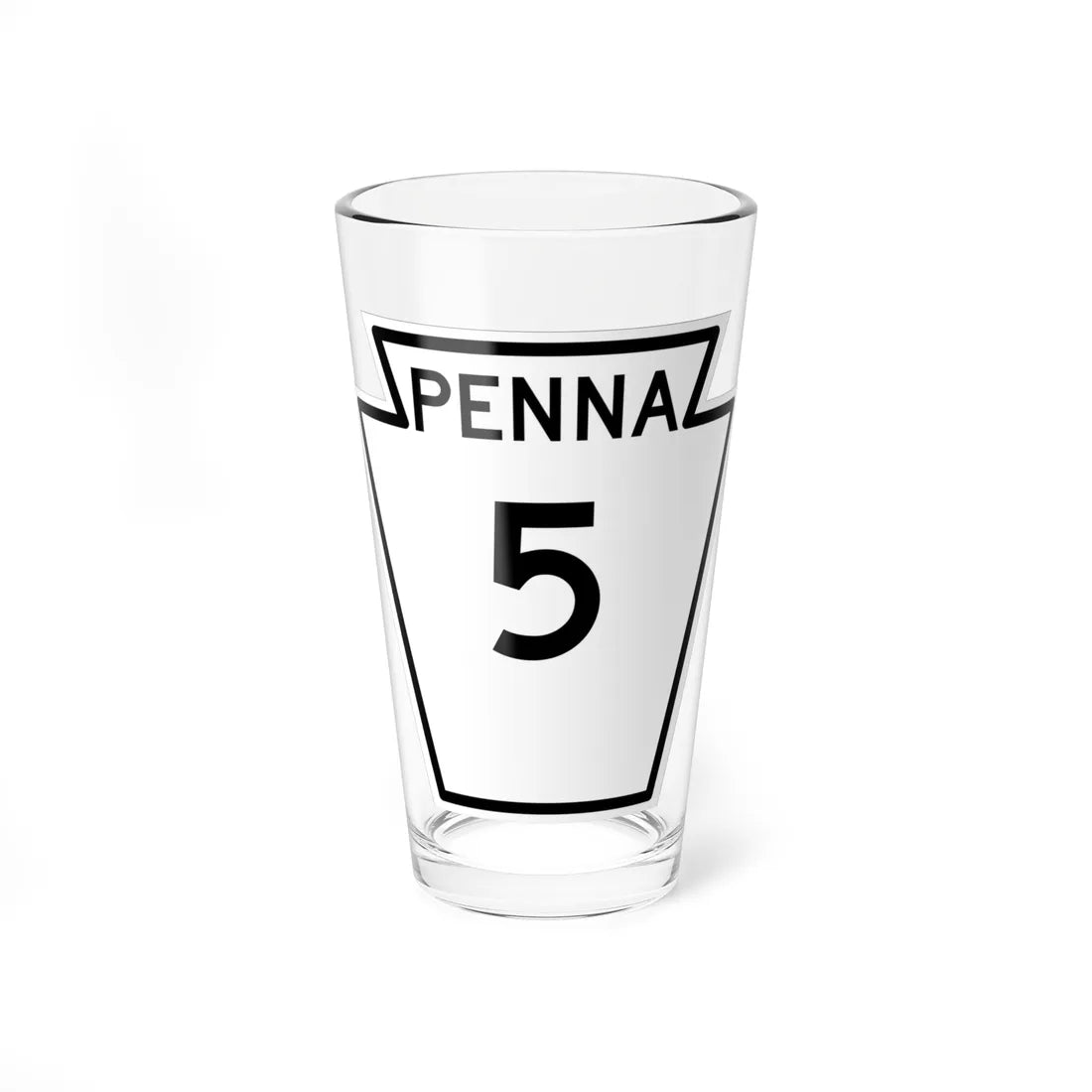 PA-5 1948 (Pennsylvania) (Road Sign) Pint Glass 16oz 16oz - Go Mug Yourself