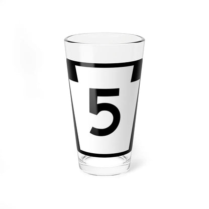 PA-5 (Pennsylvania) (Road Sign) Pint Glass 16oz 16oz - Go Mug Yourself