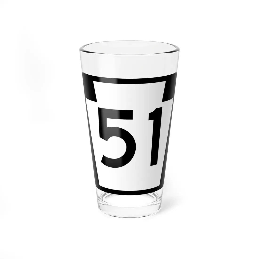 PA-51 (Pennsylvania) (Road Sign) Pint Glass 16oz 16oz - Go Mug Yourself