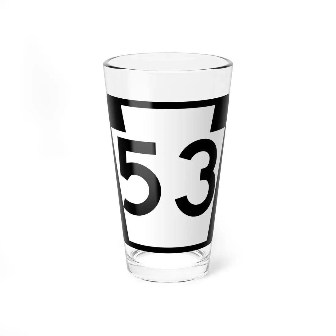 PA-53 (Pennsylvania) (Road Sign) Pint Glass 16oz 16oz - Go Mug Yourself