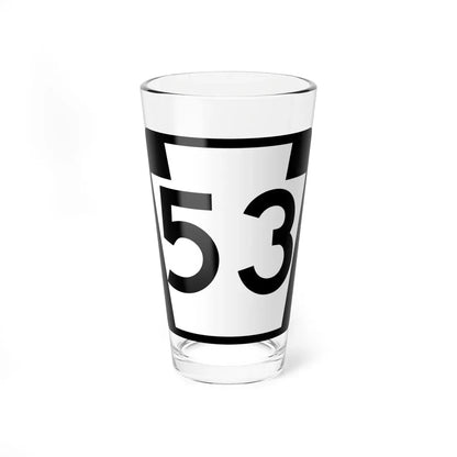 PA-53 (Pennsylvania) (Road Sign) Pint Glass 16oz 16oz - Go Mug Yourself