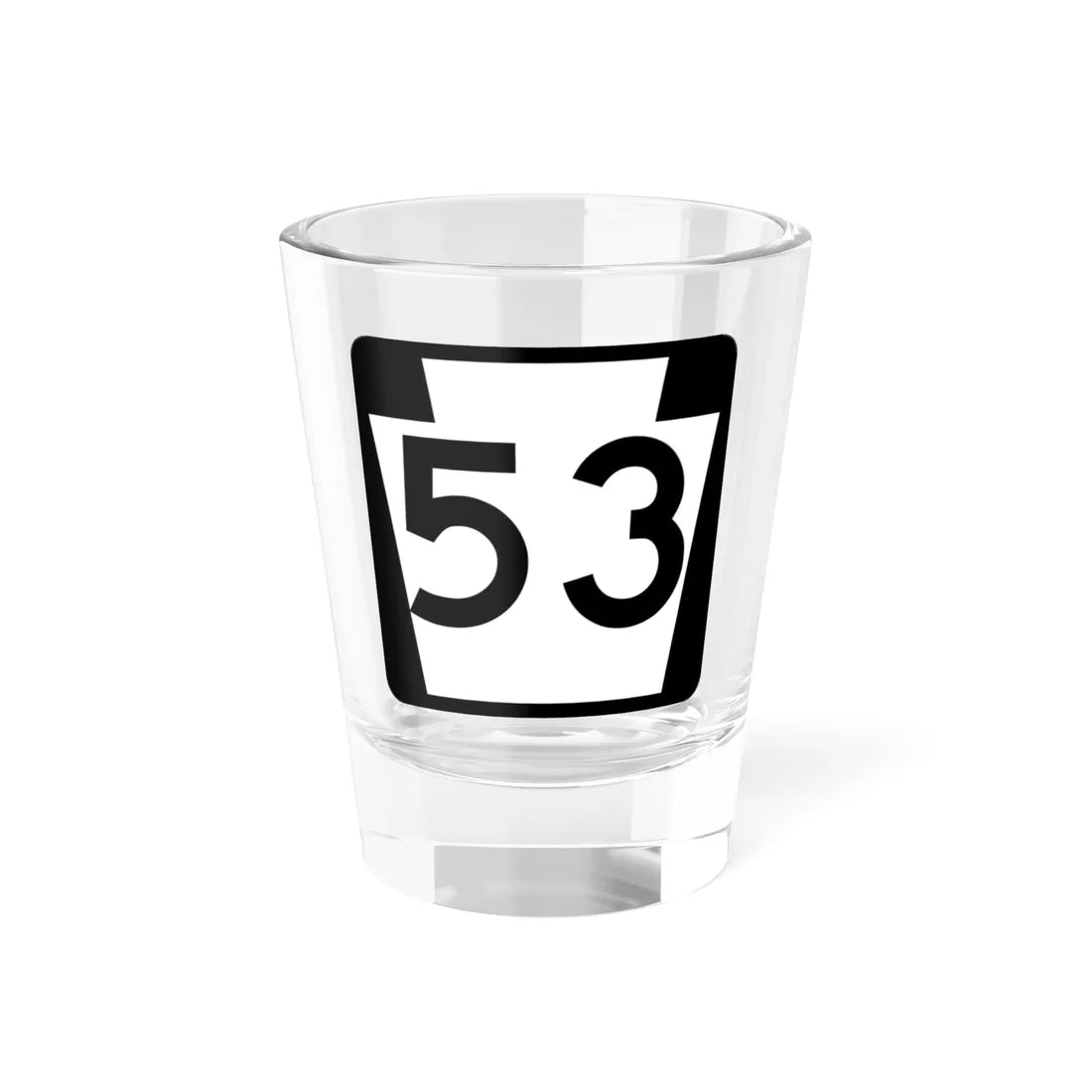 PA-53 (Pennsylvania) (Road Sign) Shot Glass 1.5oz 1.5oz - Go Mug Yourself