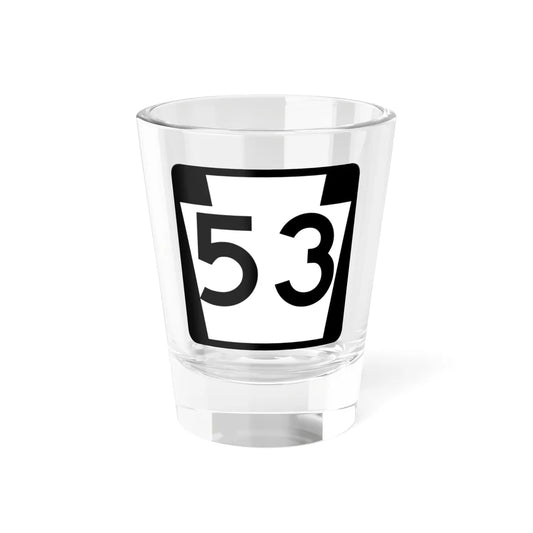 PA-53 (Pennsylvania) (Road Sign) Shot Glass 1.5oz 1.5oz - Go Mug Yourself
