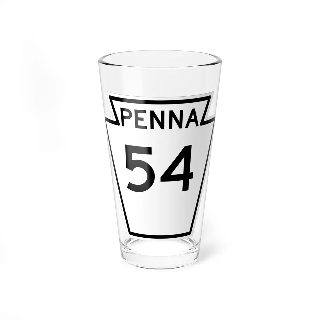 PA-54 1948 (Pennsylvania) (Road Sign) Pint Glass 16oz 16oz - Go Mug Yourself