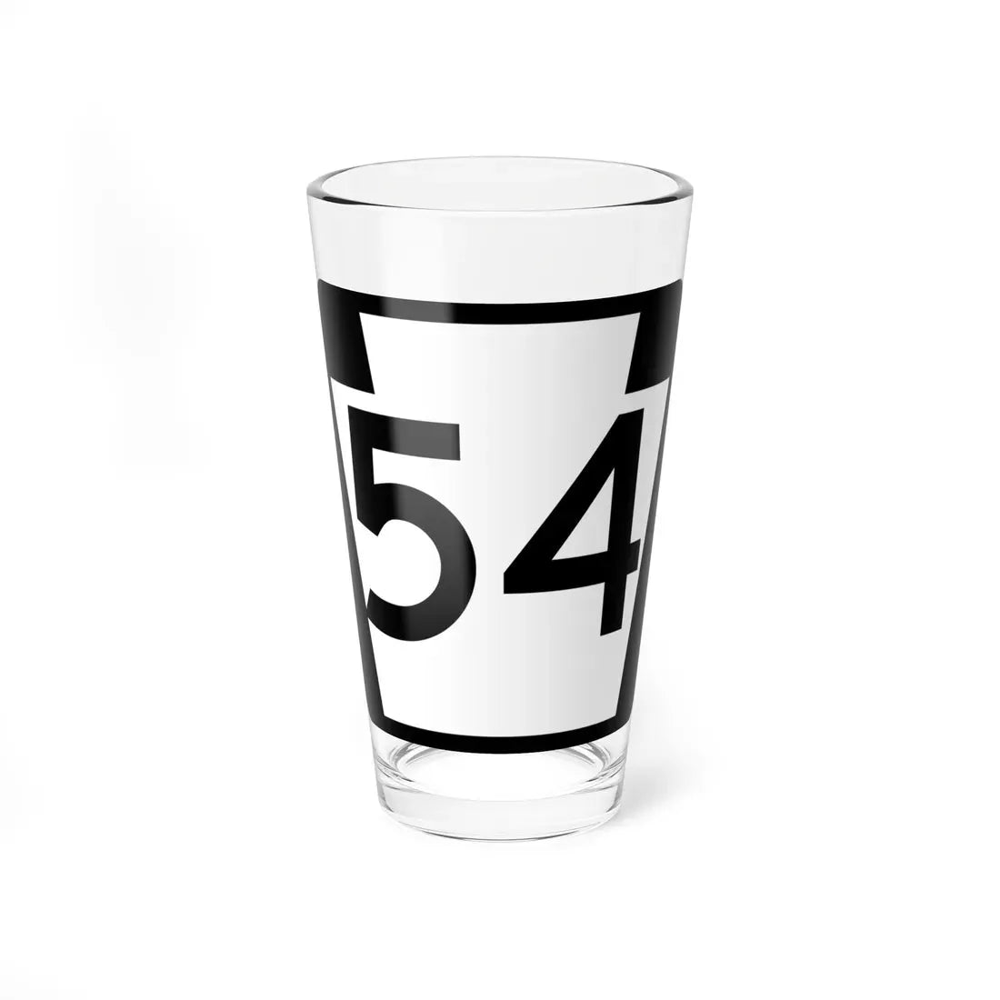 PA-54 (Pennsylvania) (Road Sign) Pint Glass 16oz 16oz - Go Mug Yourself