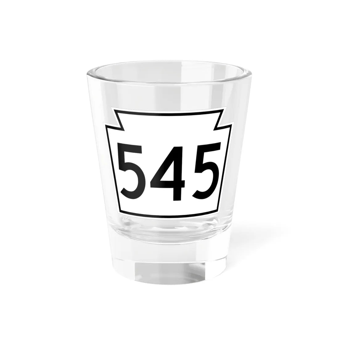 PA-545 1962 (Pennsylvania) (Road Sign) Shot Glass 1.5oz 1.5oz - Go Mug Yourself