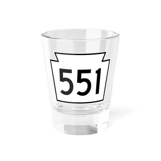 PA-551 1962 (Pennsylvania) (Road Sign) Shot Glass 1.5oz 1.5oz - Go Mug Yourself