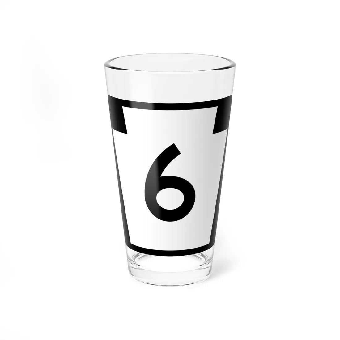 PA-6 (Pennsylvania) (Road Sign) Pint Glass 16oz 16oz - Go Mug Yourself
