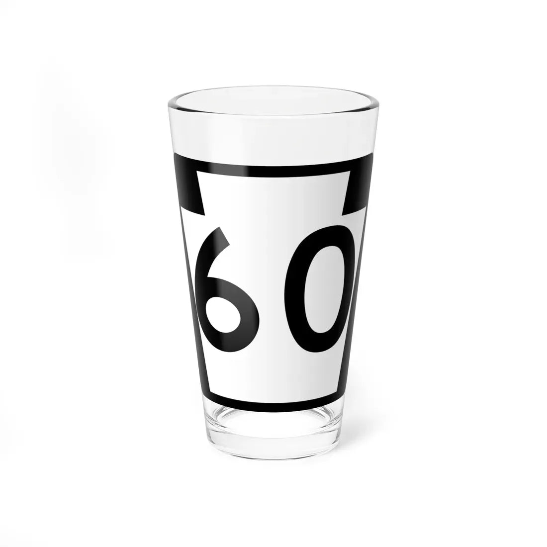 PA-60 (Pennsylvania) (Road Sign) Pint Glass 16oz 16oz - Go Mug Yourself