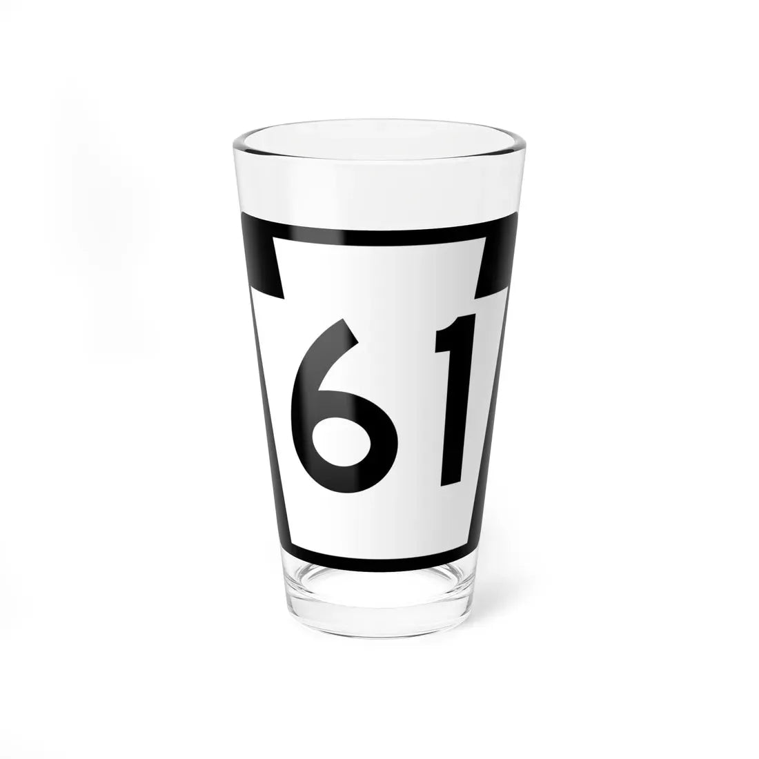 PA-61 (Pennsylvania) (Road Sign) Pint Glass 16oz - Go Mug Yourself