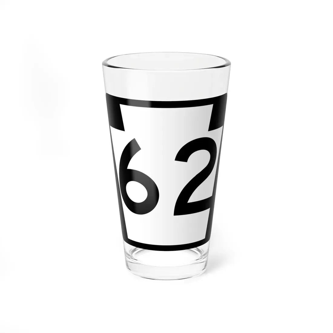 PA-62 (Pennsylvania) (Road Sign) Pint Glass 16oz 16oz - Go Mug Yourself