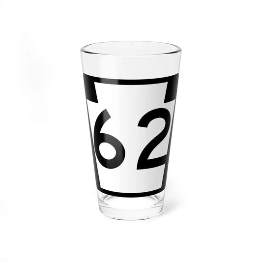 PA-62 (Pennsylvania) (Road Sign) Pint Glass 16oz 16oz - Go Mug Yourself