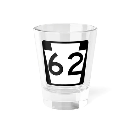 PA-62 (Pennsylvania) (Road Sign) Shot Glass 1.5oz 1.5oz - Go Mug Yourself