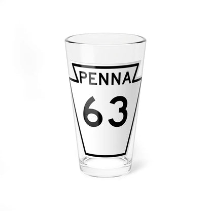 PA-63 1948 (Pennsylvania) (Road Sign) Pint Glass 16oz - Go Mug Yourself