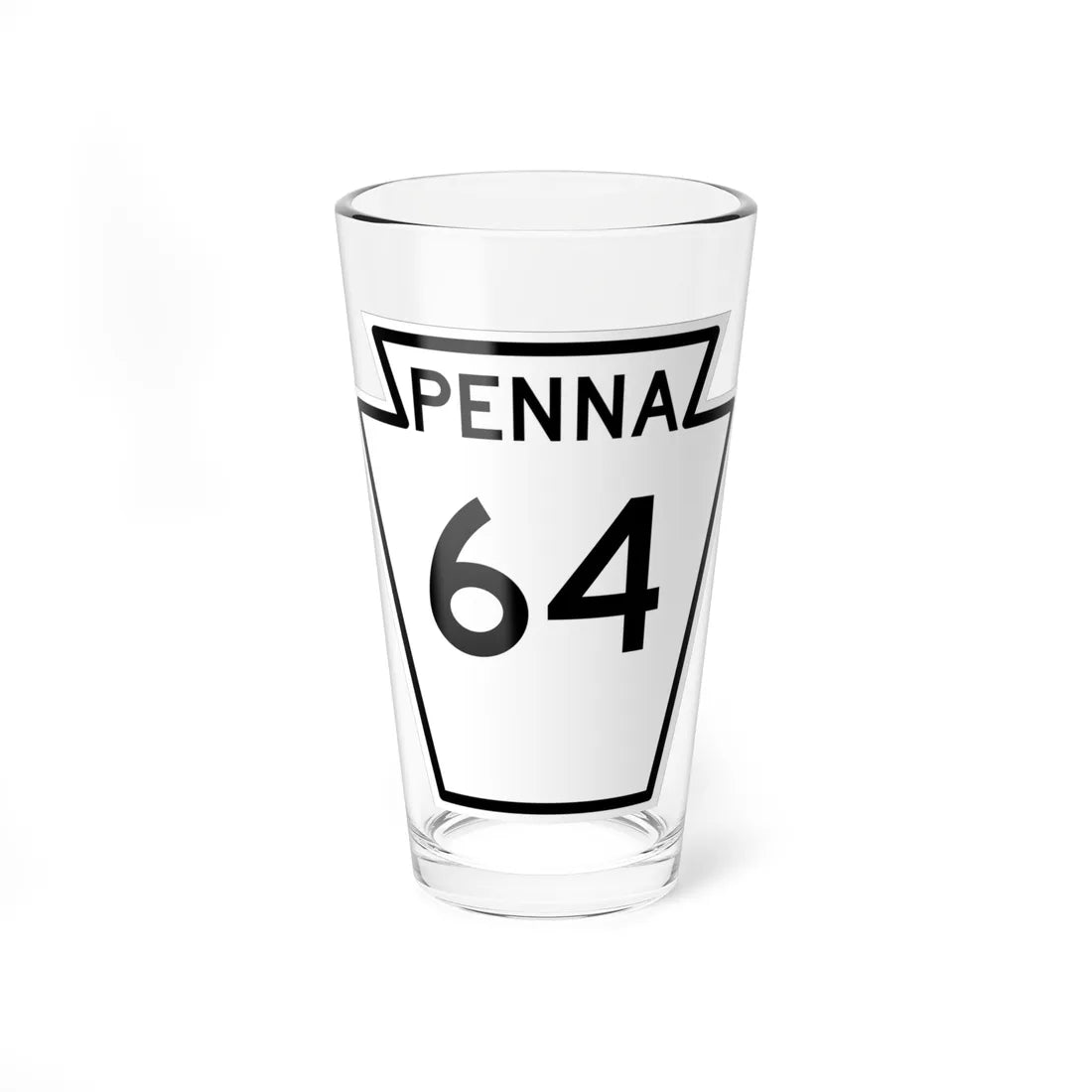 PA-64 1948 (Pennsylvania) (Road Sign) Pint Glass 16oz 16oz - Go Mug Yourself