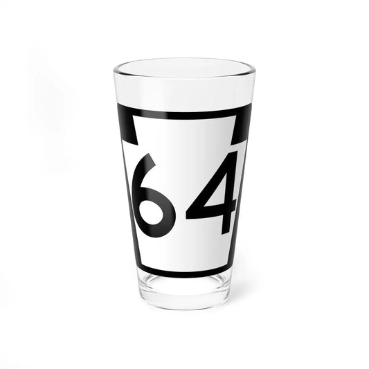 PA-64 (Pennsylvania) (Road Sign) Pint Glass 16oz 16oz - Go Mug Yourself