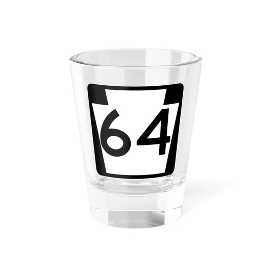 PA-64 (Pennsylvania) (Road Sign) Shot Glass 1.5oz 1.5oz - Go Mug Yourself