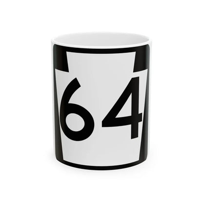 PA-64 (Pennsylvania) (Road Sign) White Coffee Mug 11oz - Go Mug Yourself