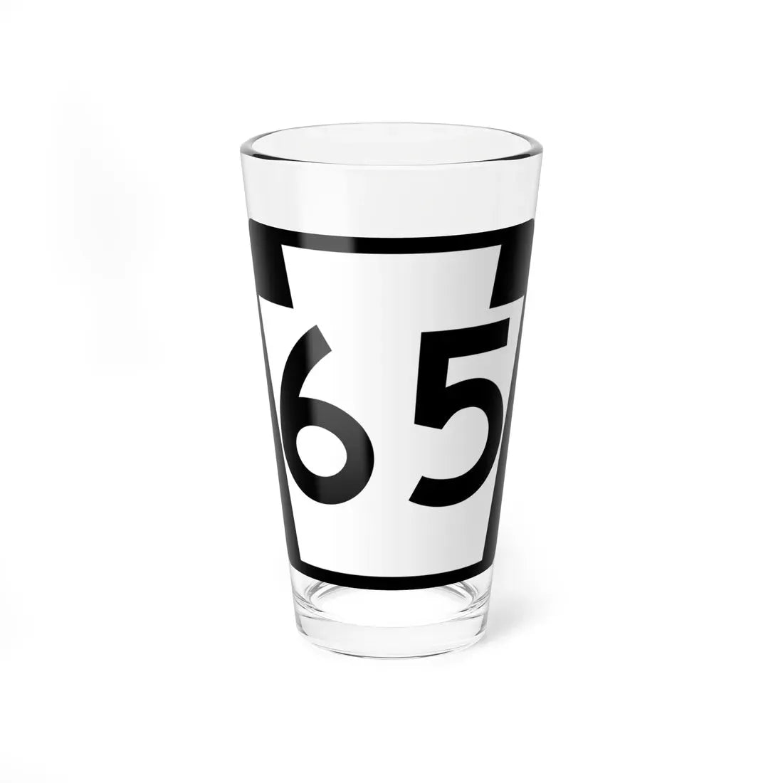 PA-65 (Pennsylvania) (Road Sign) Pint Glass 16oz 16oz - Go Mug Yourself