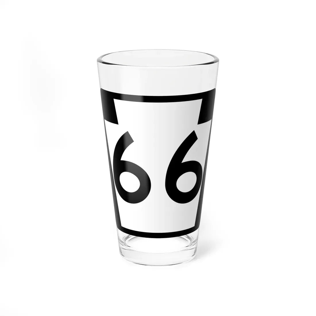 PA-66 (Pennsylvania) (Road Sign) Pint Glass 16oz 16oz - Go Mug Yourself
