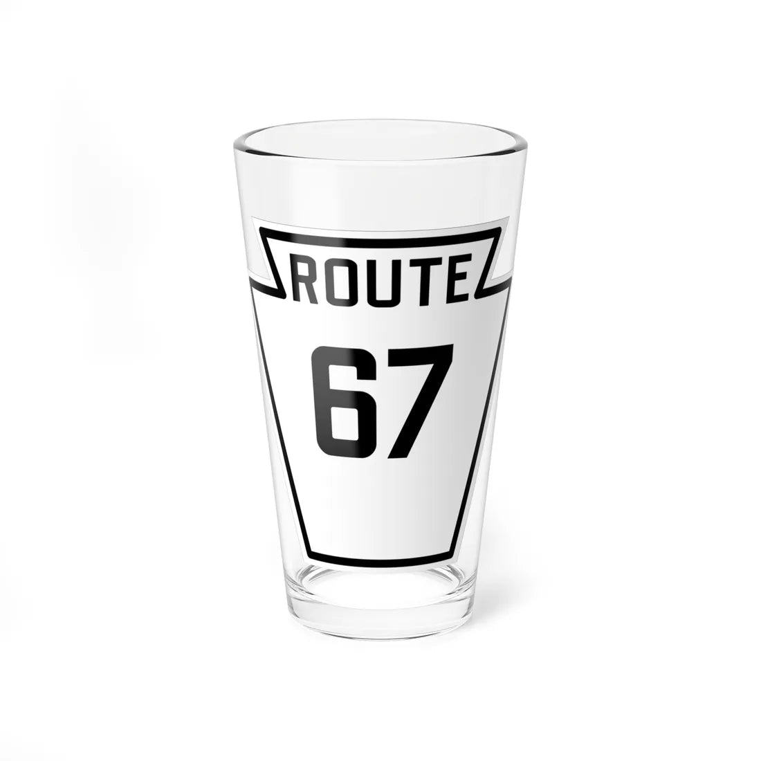 PA-67 1926 (Pennsylvania) (Road Sign) Pint Glass 16oz - Go Mug Yourself