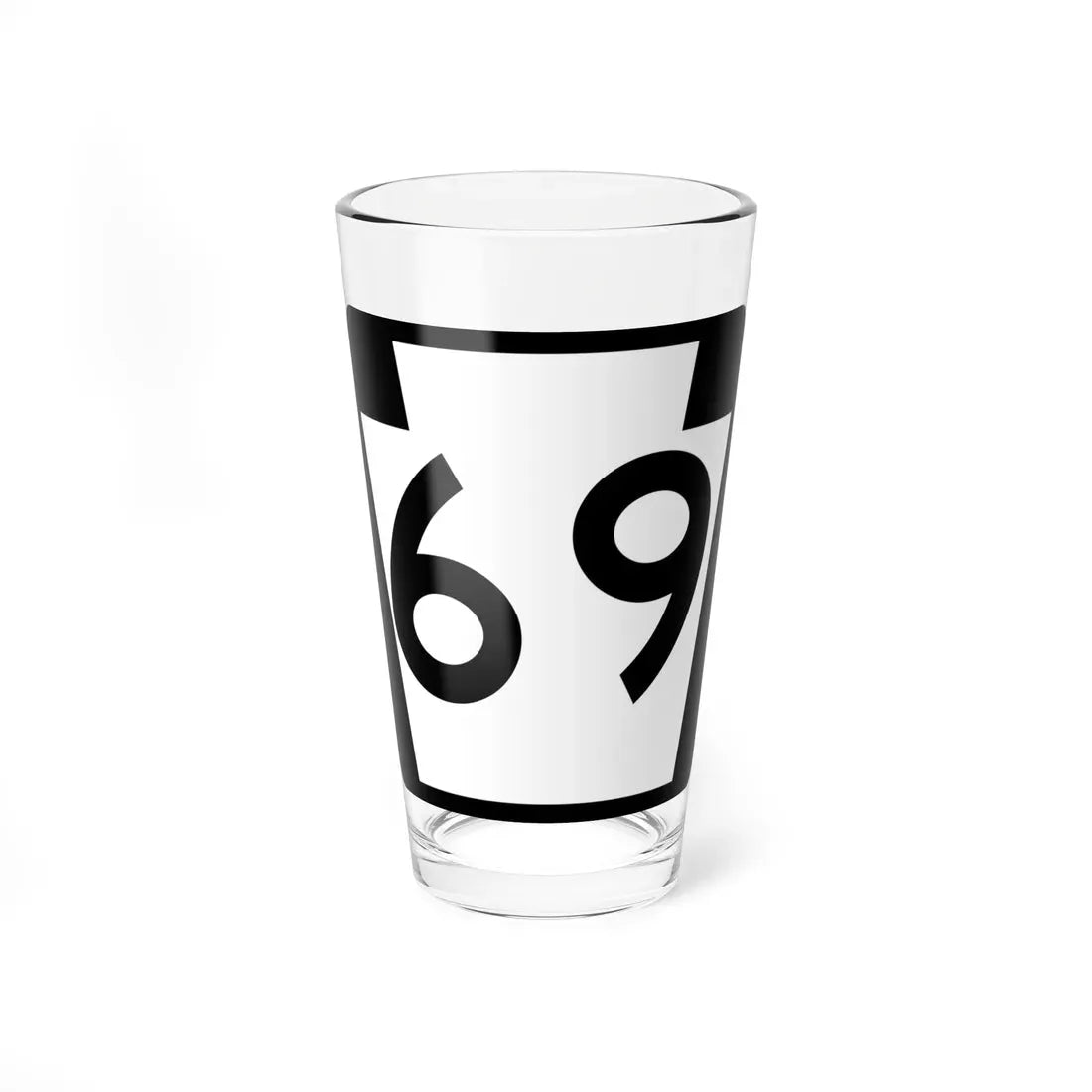 PA-69 (Pennsylvania) (Road Sign) Pint Glass 16oz 16oz - Go Mug Yourself