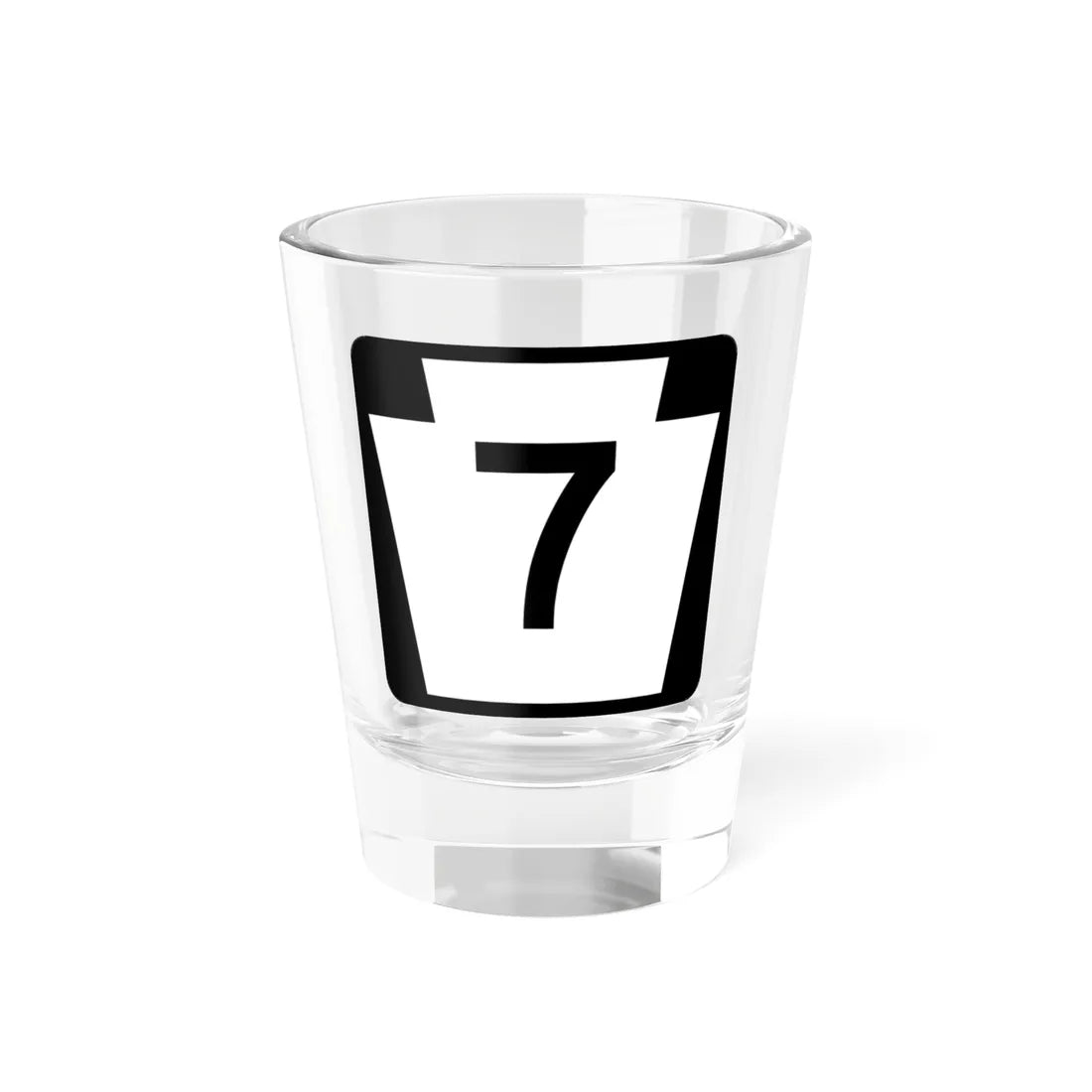 PA-7 (Pennsylvania) (Road Sign) Shot Glass 1.5oz 1.5oz - Go Mug Yourself