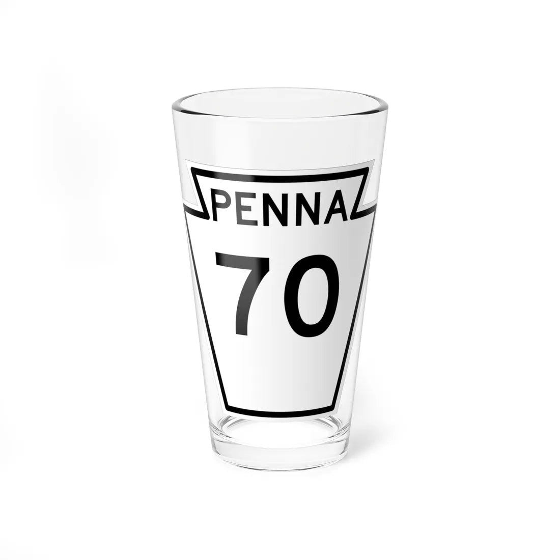 PA-70 1948 (Pennsylvania) (Road Sign) Pint Glass 16oz 16oz - Go Mug Yourself