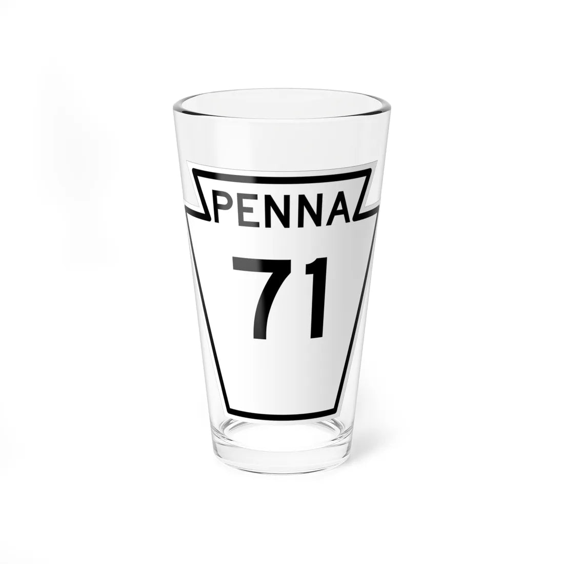 PA-71 1948 (Pennsylvania) (Road Sign) Pint Glass 16oz 16oz - Go Mug Yourself