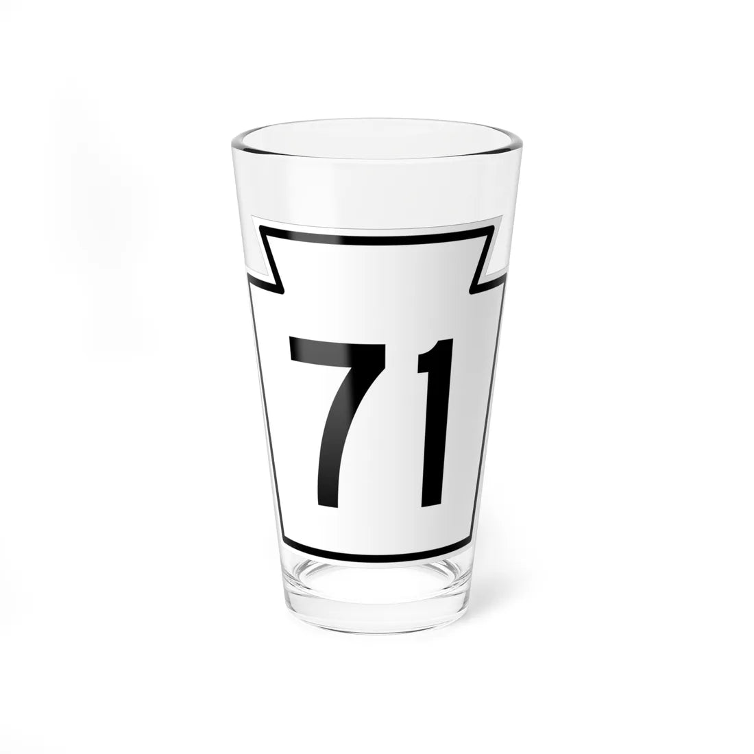 PA-71 1962 (Pennsylvania) (Road Sign) Pint Glass 16oz 16oz - Go Mug Yourself