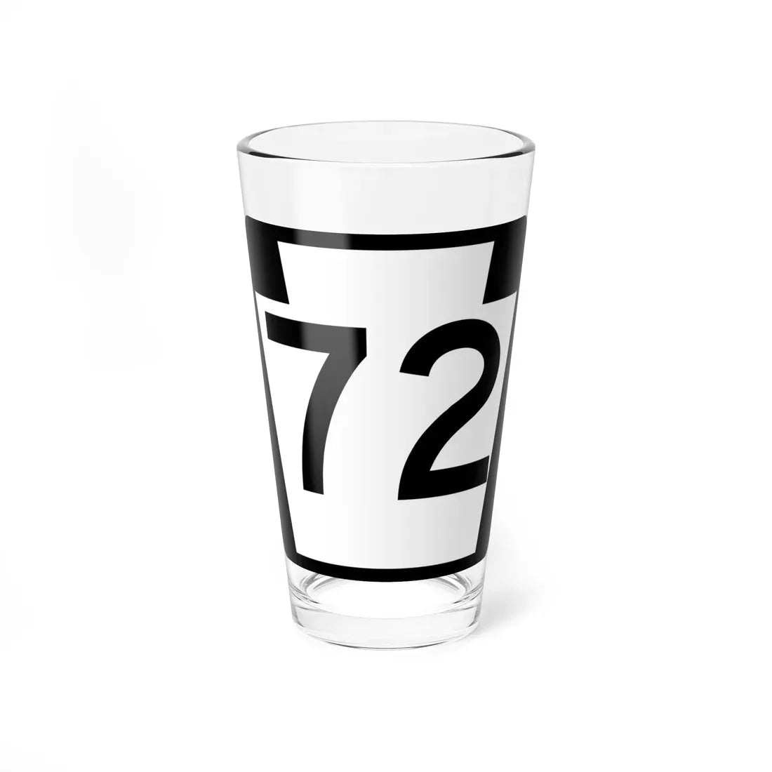 PA-72 (Pennsylvania) (Road Sign) Pint Glass 16oz 16oz - Go Mug Yourself