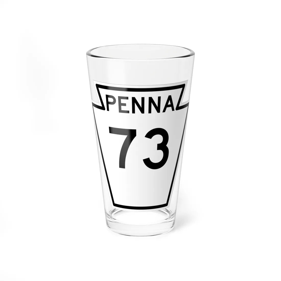 PA-73 1948 (Pennsylvania) (Road Sign) Pint Glass 16oz 16oz - Go Mug Yourself