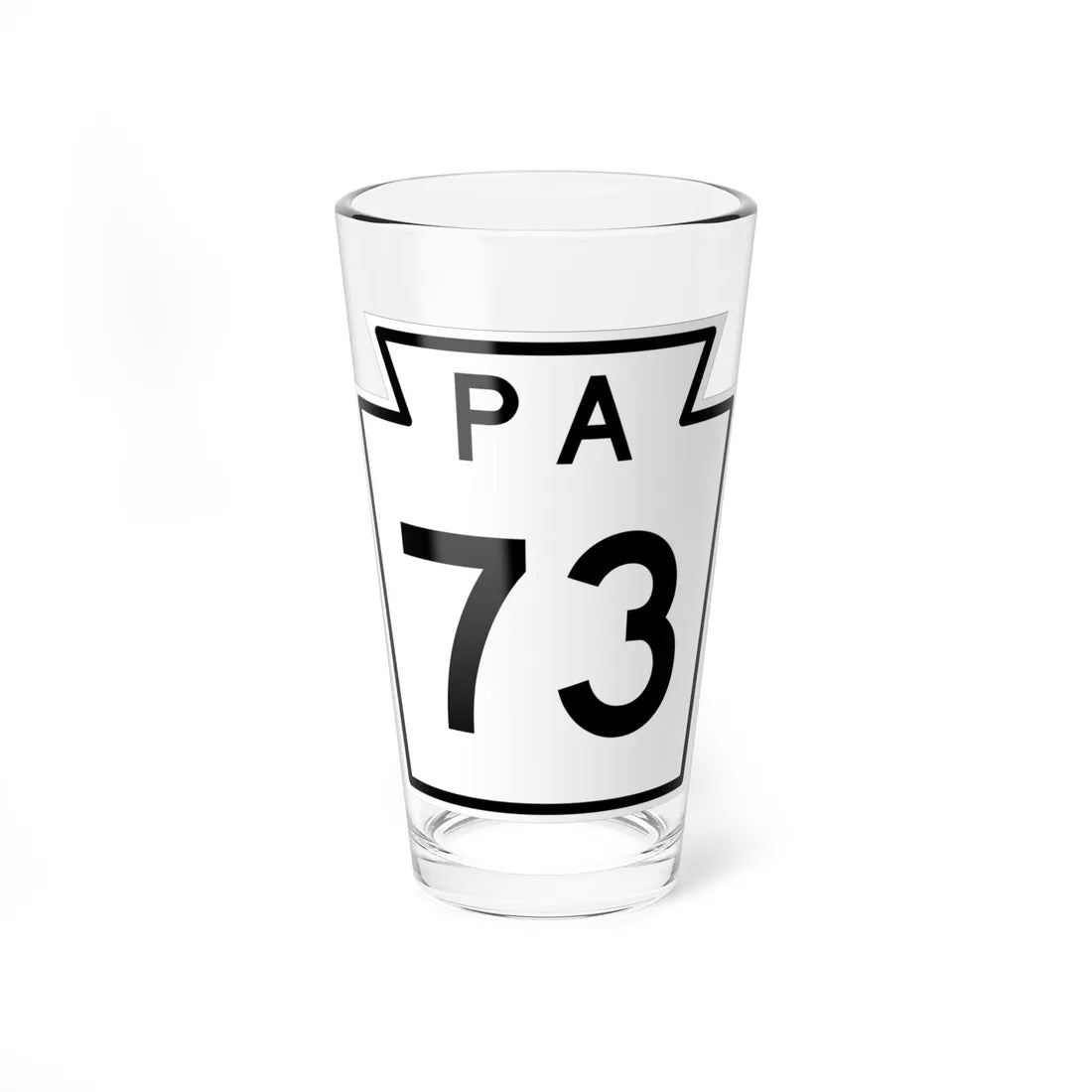 PA-73 1960 (Pennsylvania) (Road Sign) Pint Glass 16oz 16oz - Go Mug Yourself