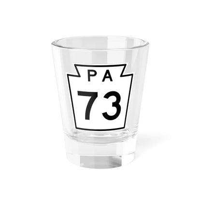 PA-73 1960 (Pennsylvania) (Road Sign) Shot Glass 1.5oz 1.5oz - Go Mug Yourself