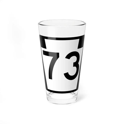 PA-73 (Pennsylvania) (Road Sign) Pint Glass 16oz 16oz - Go Mug Yourself