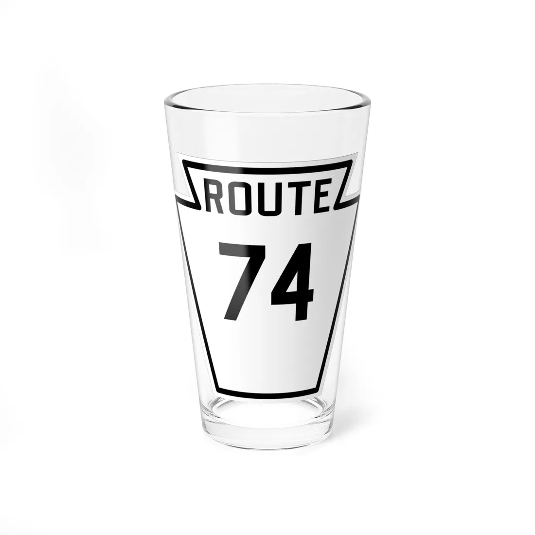 PA-74 1926 (Pennsylvania) (Road Sign) Pint Glass 16oz 16oz - Go Mug Yourself