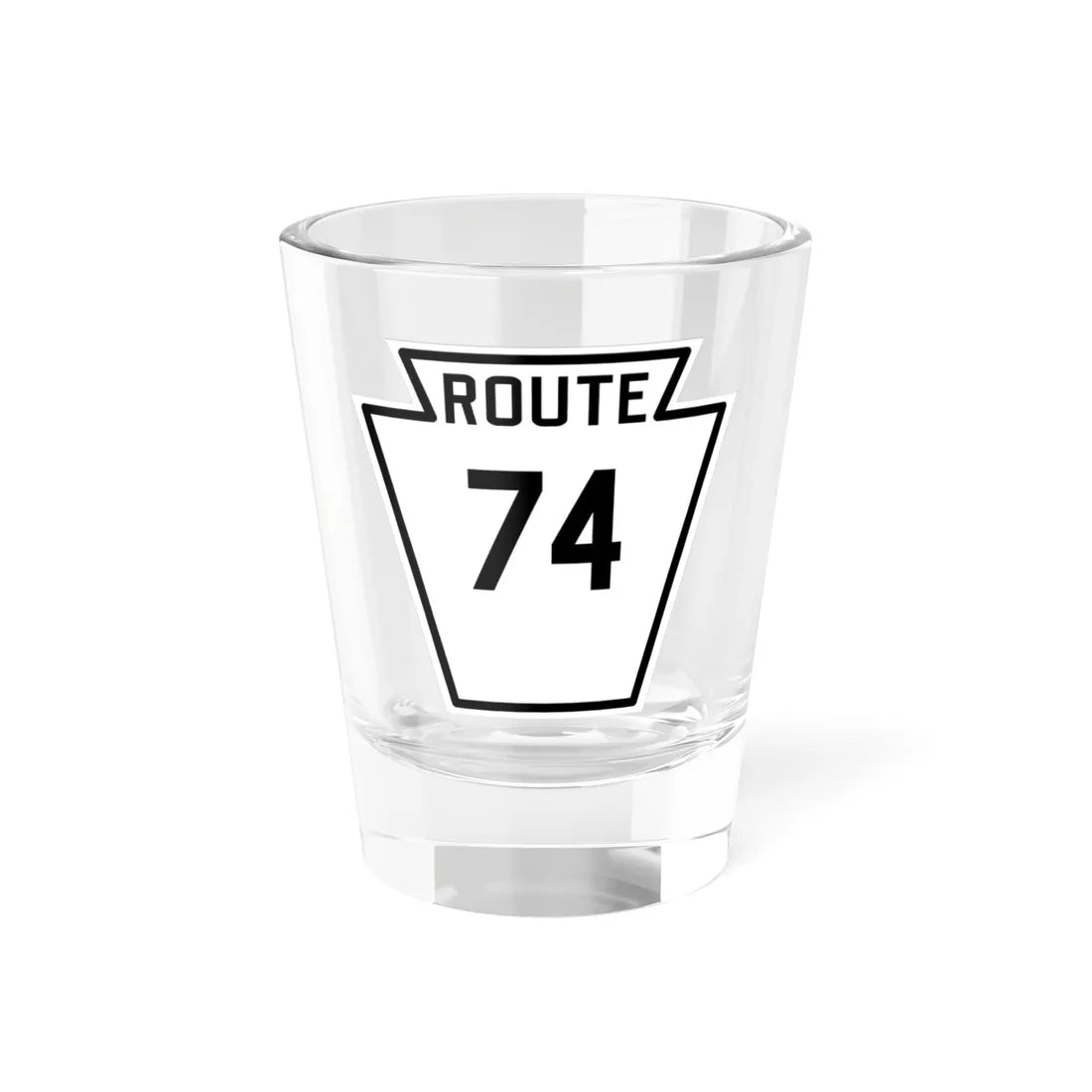 PA-74 1926 (Pennsylvania) (Road Sign) Shot Glass 1.5oz 1.5oz - Go Mug Yourself