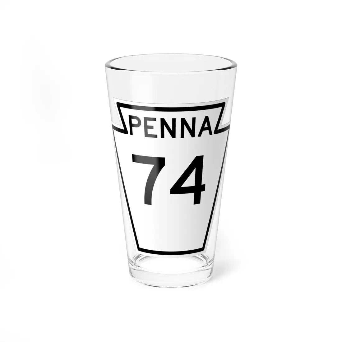 PA-74 1948 (Pennsylvania) (Road Sign) Pint Glass 16oz 16oz - Go Mug Yourself