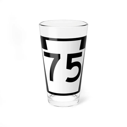 PA-75 (Pennsylvania) (Road Sign) Pint Glass 16oz 16oz - Go Mug Yourself