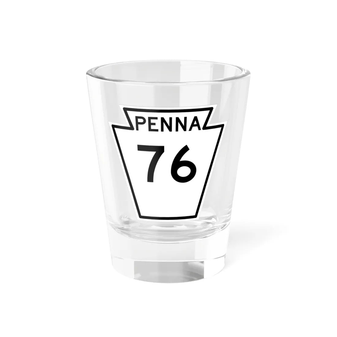 PA-76 1948 (Pennsylvania) (Road Sign) Shot Glass 1.5oz 1.5oz - Go Mug Yourself