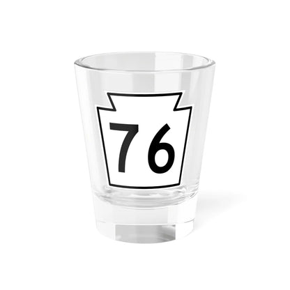 PA-76 1962 (Pennsylvania) (Road Sign) Shot Glass 1.5oz 1.5oz - Go Mug Yourself
