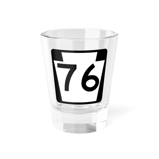 PA-76 (Pennsylvania) (Road Sign) Shot Glass 1.5oz 1.5oz - Go Mug Yourself