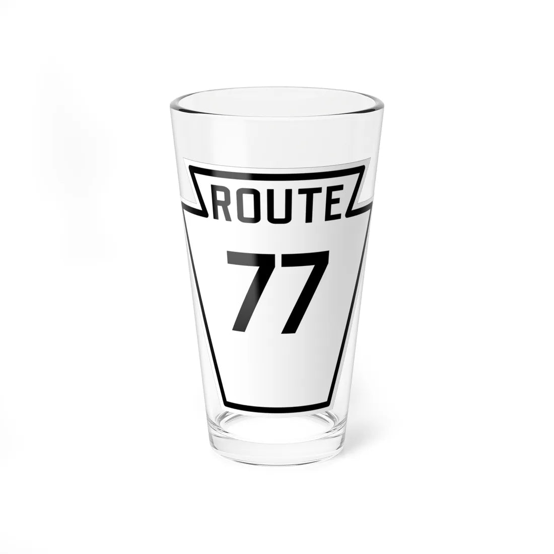 PA-77 1926 (Pennsylvania) (Road Sign) Pint Glass 16oz 16oz - Go Mug Yourself