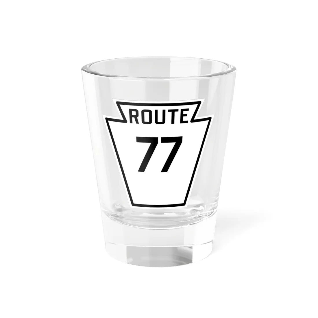 PA-77 1926 (Pennsylvania) (Road Sign) Shot Glass 1.5oz 1.5oz - Go Mug Yourself