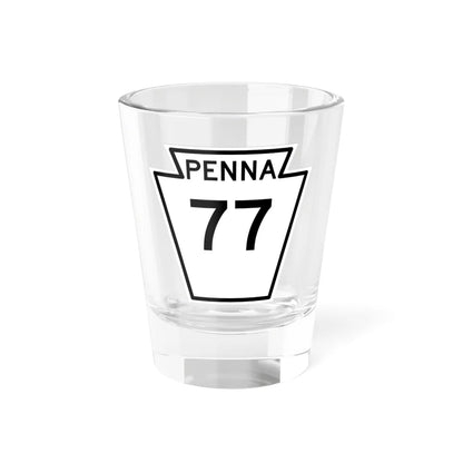 PA-77 1948 (Pennsylvania) (Road Sign) Shot Glass 1.5oz 1.5oz - Go Mug Yourself