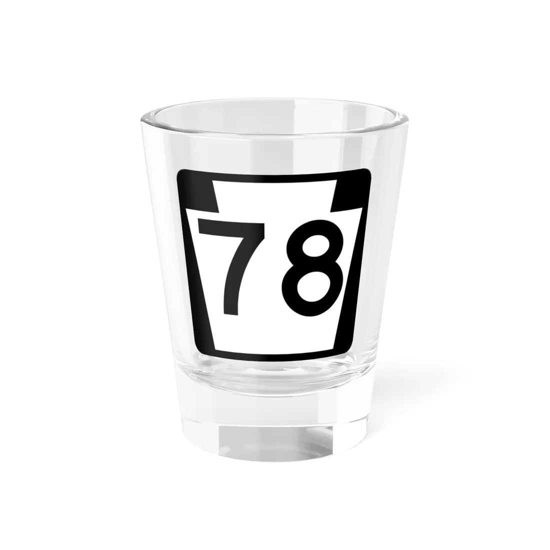 PA-78 (Pennsylvania) (Road Sign) Shot Glass 1.5oz 1.5oz - Go Mug Yourself